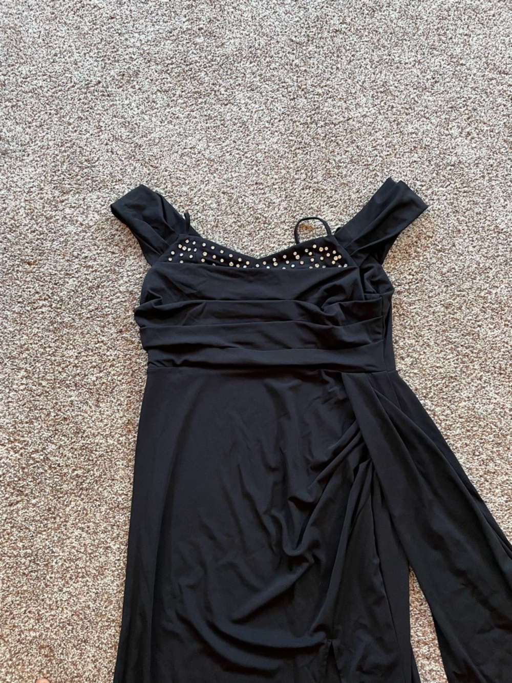 Prom, Party, Wedding dress - Elegant Black Off-Shoulder Evening Dress